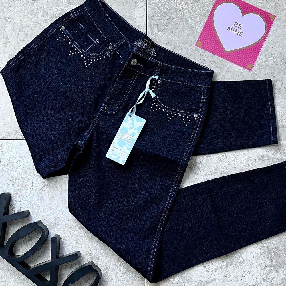 Retro Dark Wash RVT Mom Jeans NWOT Size 16 1/2